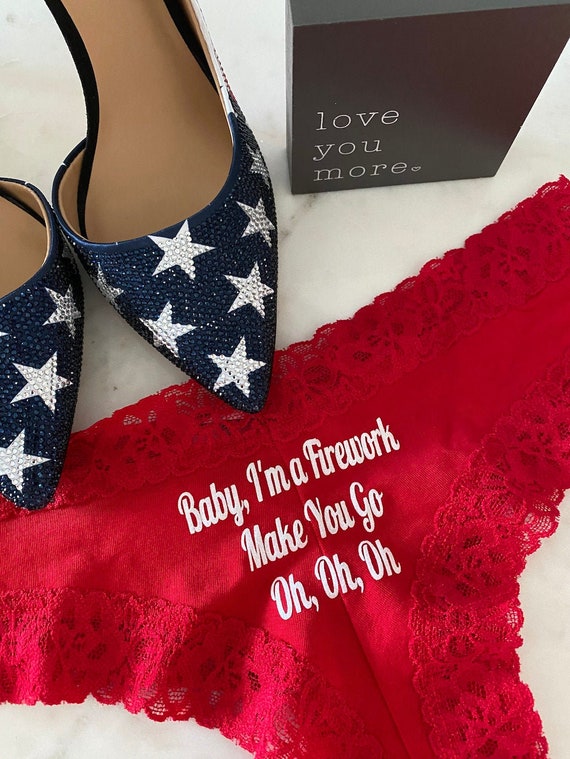 SALE Katy Perry Baby I'm a Firework Make You Go Oh Oh Oh Custom Victoria  Secret Red Cheeky Panty FAST SHIPPING Patriotic Panties -  Hong Kong