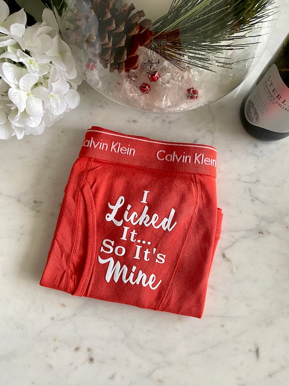 I Licked It so It's Mine Red Calvin Klein Boxer Briefs, FAST SHIPPING,  Birthday Day, Cotton Anniversary, Father's Day,  Sale -  Canada