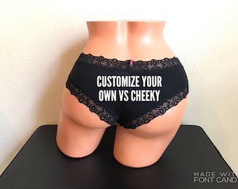 Victoria Secret Black Custom Underwear. Sexy Lingerie, Bride, Bachelorette, Birthday Girl or Stocking Stuffer Ideas * FAST SHIPPING *