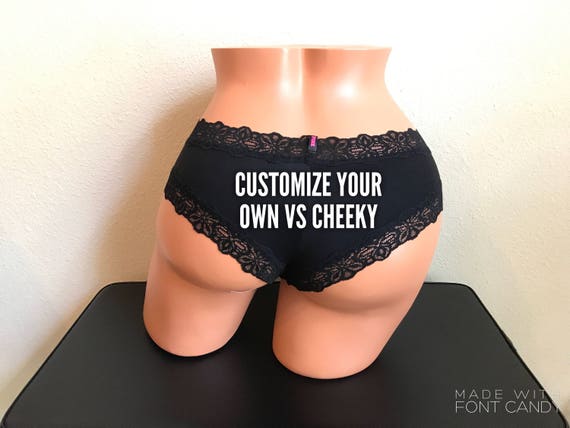 Victoria Secret Black Custom Underwear. Sexy Lingerie, Bride, Bachelorette, Birthday Girl or Stocking Stuffer Ideas * FAST SHIPPING *