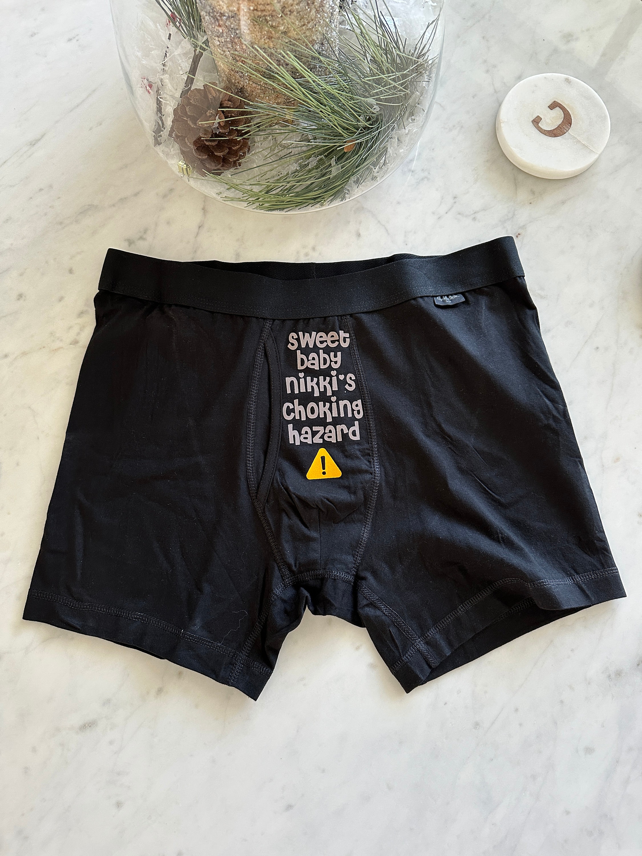 Personalize Chocking Hazard Mens Boxer Briefs FAST SHIPPING Men's