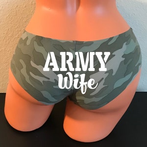 Army Wife Camouflage Panty - Military Girlfriend Gift