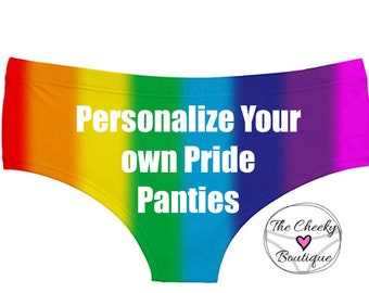Pride Limited Edition Personalized Panties, Personalize Your Own * FAST SHIPPING * New Flirty Pride Panties , Plus Size Options Available