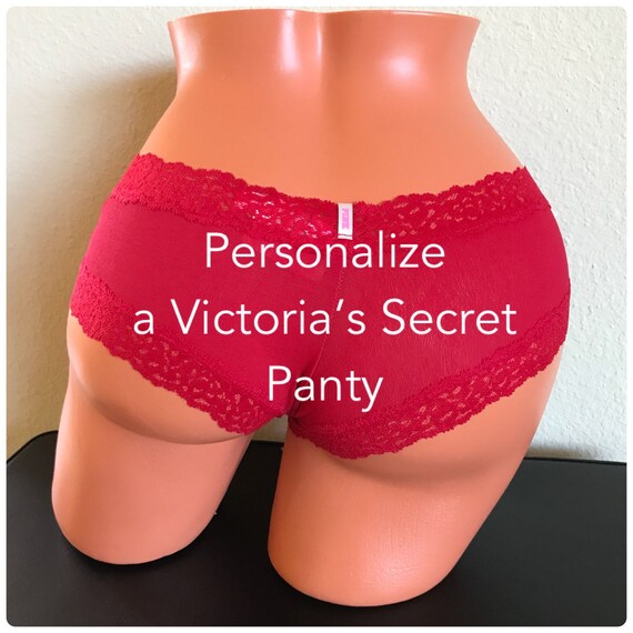 Personalize a Victoria Secret Red Cheeky Panty * FAST SHIPPING *