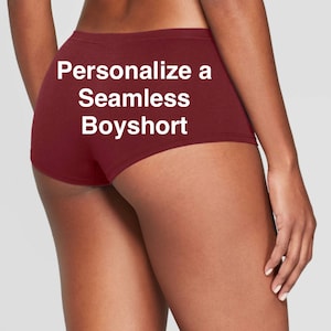 Red Seamless Boy short personalized with your own words, FAST SHIPPING