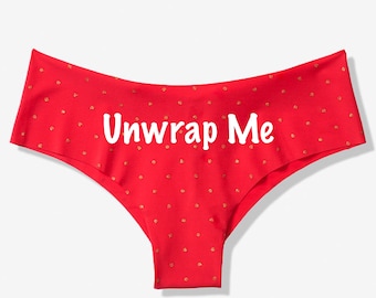 Victoria Secret Unwrap Me red cheeky panty *Fast Shipping*  Holiday Gift, Fun Christmas, Stocking Stuffer, Adult Christmas Gift