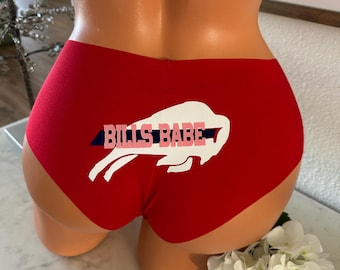 Victoria Secret Red Custom Underwear Bills Babe. Sexy Lingerie, Bride, Bachelorette, Birthday Girl or Stocking Stuffer * FAST SHIPPING *