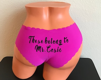 Custom panties Hot Pink Victoria Secret no show cheeky with your own words * FAST SHIPPING * Bride, Bachelorette, Birthday Panties