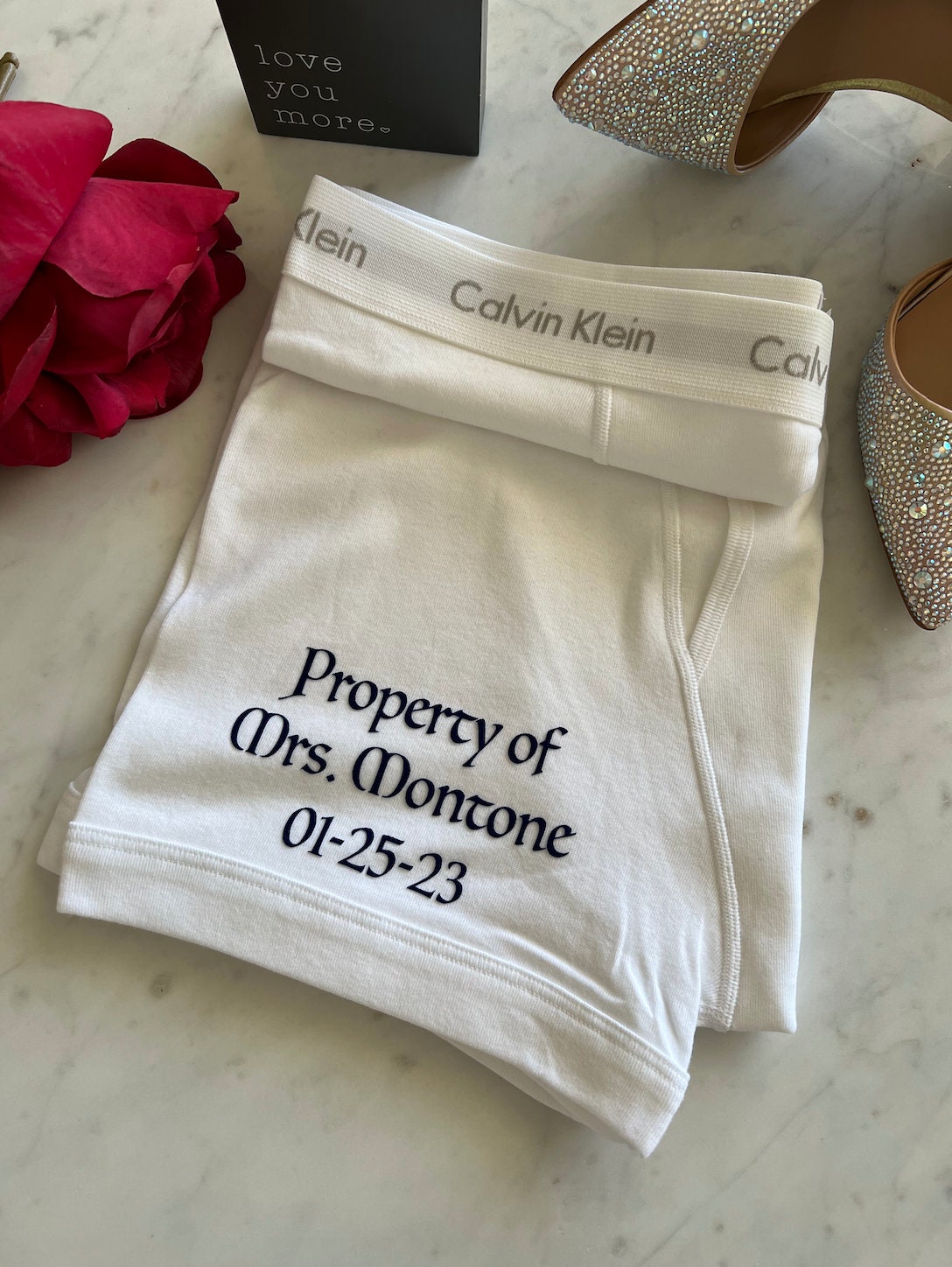 Personalized Calvin Klein Briefs Boxers Etsy