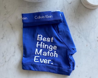 Calvin Klein Best Hinge Match Ever Blue Boxer Brief | Personalized Boxer Briefs | FAST SHIPPING | Anniversary Gift | Valentines Day Gift