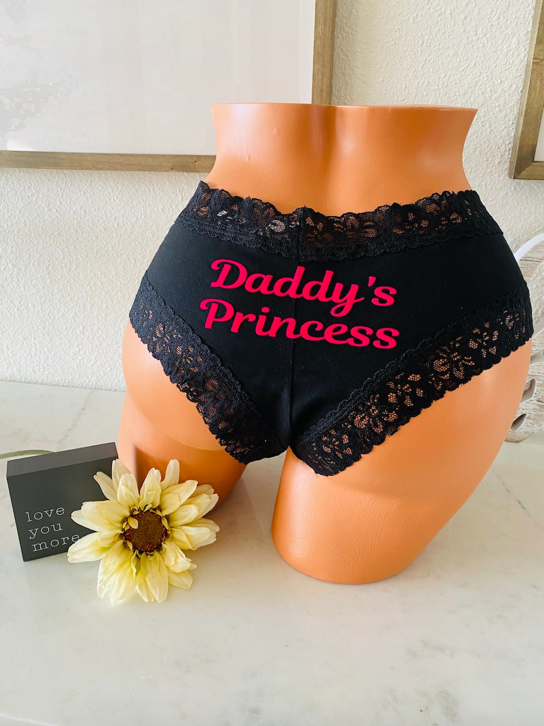 Daddys Princess Victoria Secret Black Custom Underwear. Sexy Lingerie,  Bride, Bachelorette, Birthday Girl FAST SHIPPING 