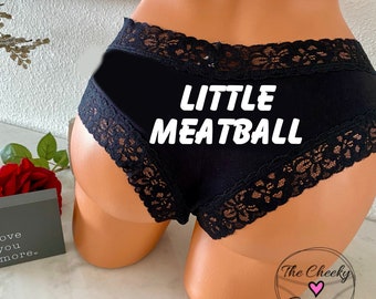 Little Meatball Authentic Victoria Secret Black all cotton underwear * FAST SHIPPING *