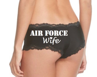 Air Force Wife Panties * FAST SHIPPING * Air Force Girlfriend, Air Force Bride, Military Wife, Military Bride, NEW Plus Size Options