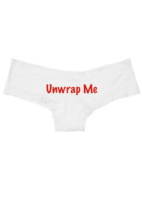 Victoria Secret Unwrap Me white cheeky panty *Fast Shipping* Holiday Gift, Fun Christmas, Stocking Stuffer, Adult Christmas Gift