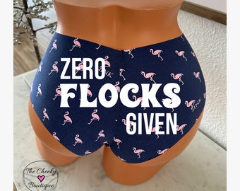 Zero Flocks Given Flamingo authentic Victoria Secret No Show Cheekster Panty *FAST SHIPPING* Personalized Panties