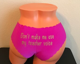 Personalized Panties | Hot Pink Victoria Secret No Show cheeky panty * FAST SHIPPING *