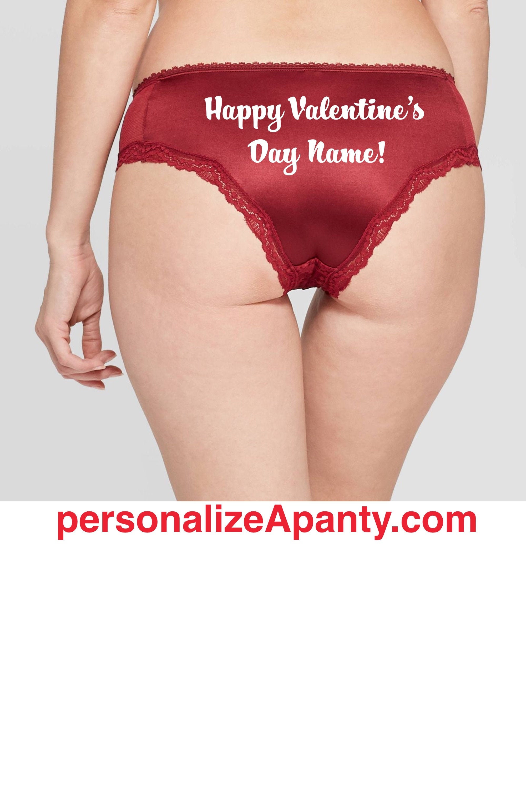 Happy Valentine's Day Personalized Panty FAST SHIPPING 