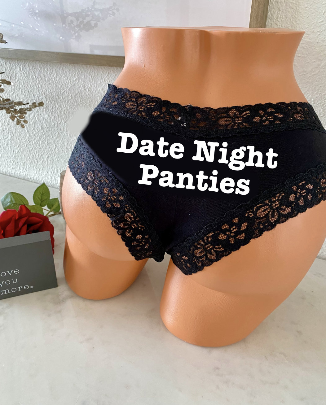 Date Night Panties, Victoria Secret Black All Cotton Cheeky Panty FAST  SHIPPING -  Canada