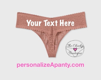 Personalize Your Own Plus Size Rose Allover Lace Thong | Plus Size Womens Underwear | * FAST SHIPPING * - Sizes X, XL, 2XL, 3XL and 4XL