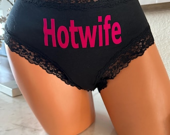 Hot Wife Black Panties: Bridal Shower Gift, Anniversary Gift, Birthday Gift