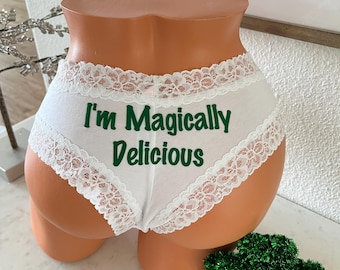 Magically Delicious white Victoria Secret Cheeky Panties * FAST SHIPPING * St. Patricks Day Underwear