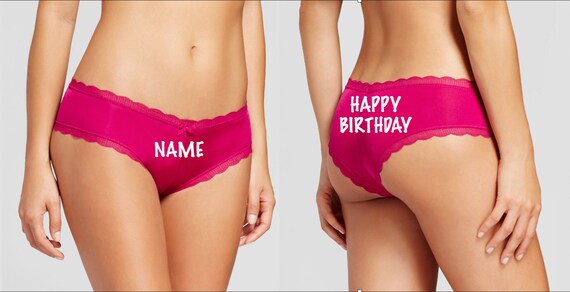 Personalized Happy Birthday Pink Panties Sizes XS, S, M, L and XL * Fast Shipping *