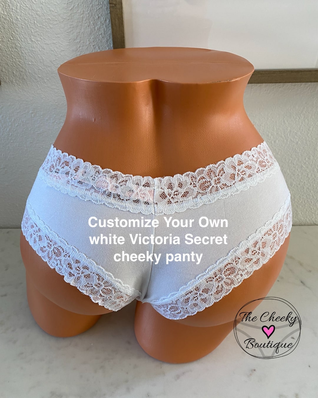 Victoria's Secret Coconut White Embroidered Thong Knickers