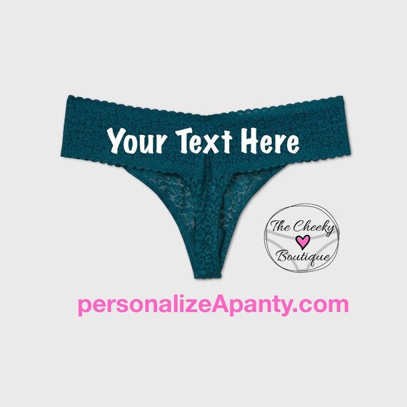 Personalize A Plus Size Teal Allover Lace Thong Plus Size Womens Underwear  FAST SHIPPING Sizes X, XL, 2XL, 3XL and 4XL -  New Zealand