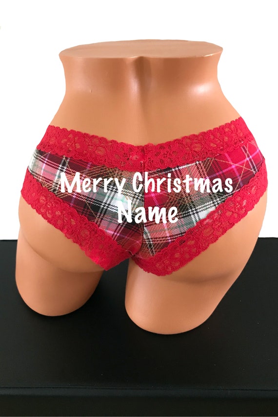 Merry Christmas personalized Victoria Secret Cheeky Panty * FAST SHIPPING * Sexy Christmas Lingerie, Stocking Stuffer Idea, Gift For Him
