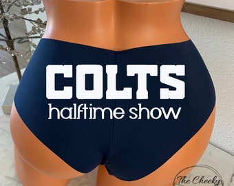 I'll Be Your Halftime Show Victoria Secret blue no show Cheeky Panty * FAST SHIPPING * Football Panties, Good Luck Panties