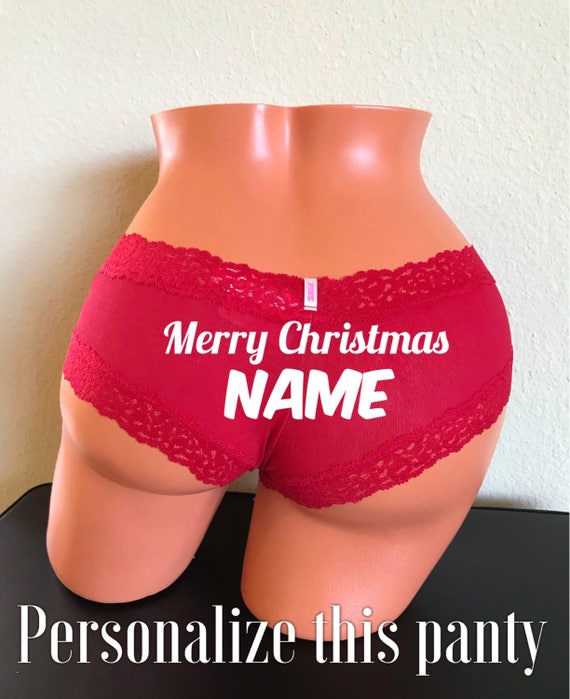 Personalized Merry Christmas Red All Cotton Cheeky Christmas