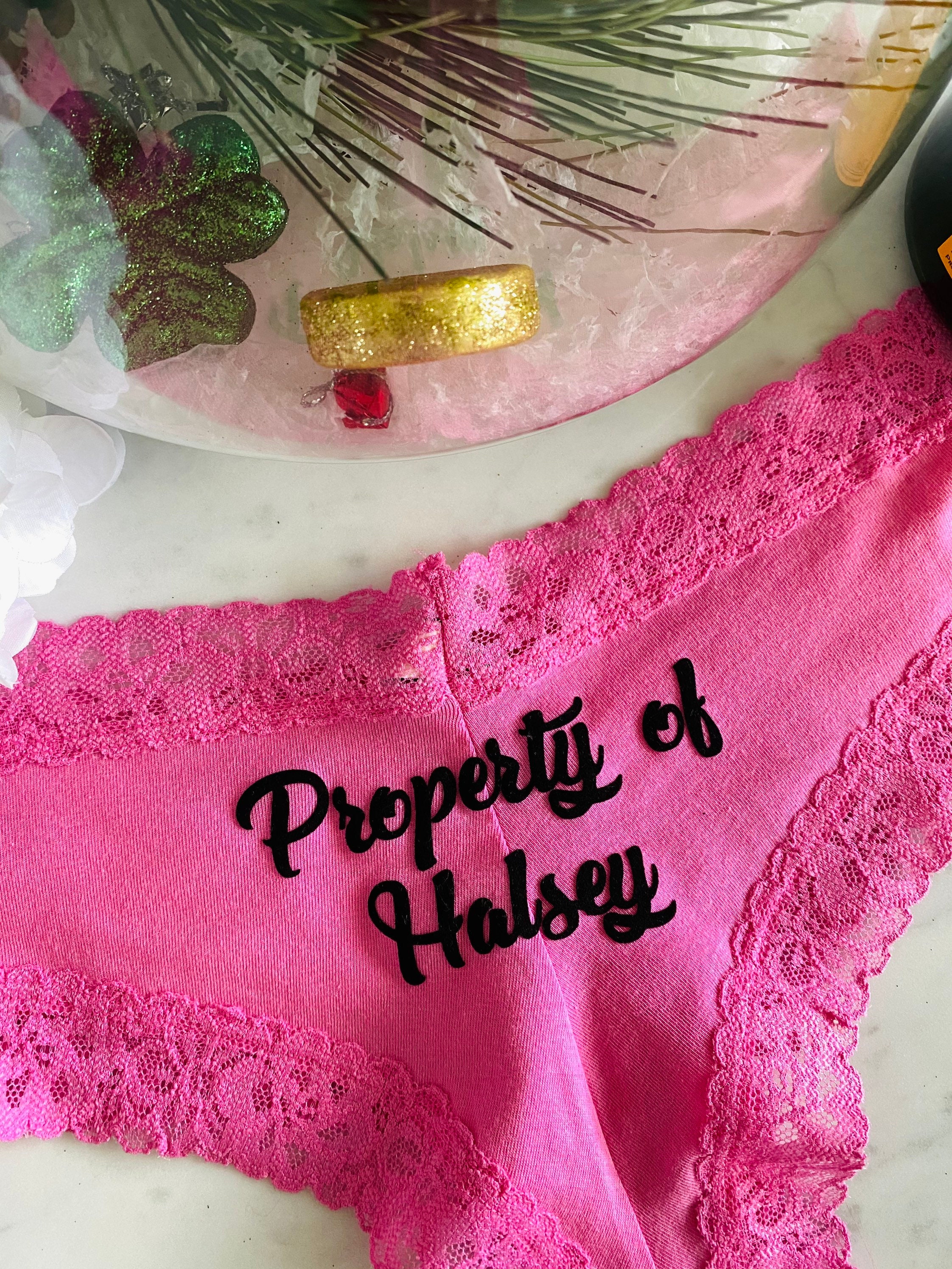 Personalized Victoria Secret Pink Cheeky Panties, Bachelorette