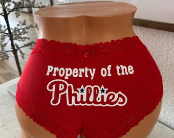 Phillies Personalized Panties – Custom Victoria’s Secret Cheeky Underwear – Baseball Game Day Lingerie, Sports Fan Gift