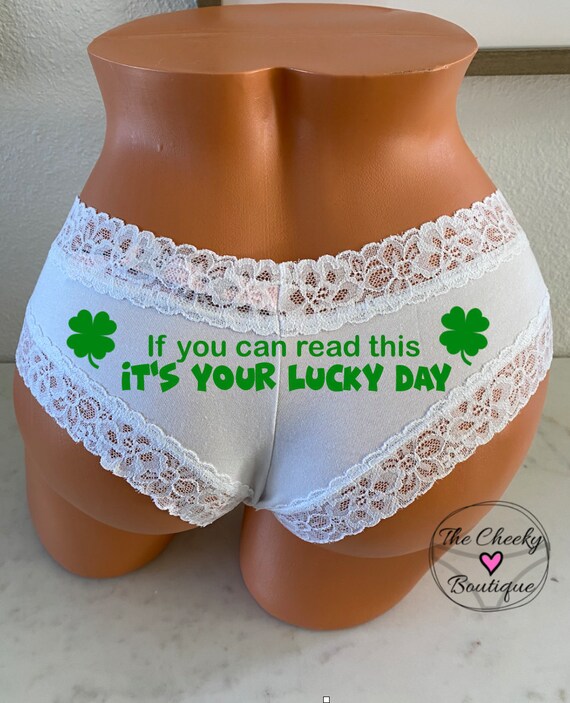If You Can Read This It's Your Lucky Day  Authentic Victoria's Secret  Cotton Lace Waist Cheeky Panty FAST SHIPPING -  Canada