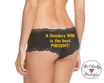 A Win is the best present Black Cheeky Panty * FAST SHIPPING * Panties black and gold love NEW Plus Size Options