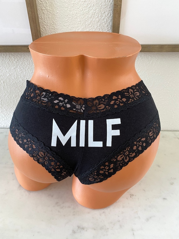 MILF Black Victoria Secret Cheeky Personalized Panties FAST