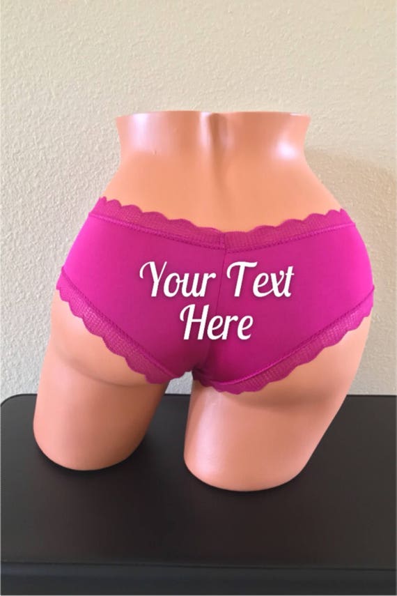 Hot Pink Cheeky Panties, Personalize Your Own, FAST SHIPPING