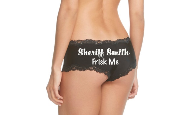 Personalized Frisk Me Black Cheeky Panties FAST SHIPPING Plus Size Options,  Bachelorette, Birthday Girl, Anniversary, Bridal Shower Gift 