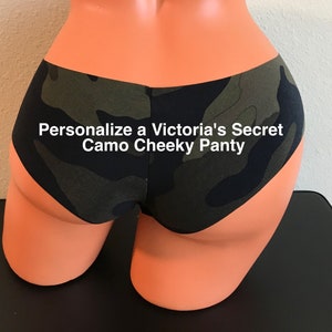 Personalized Camo Cheeky Panty - Victoria&#39;s Secret - Military Gift