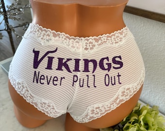 Victoria's Secret White Cheeky Panty: Never Pull Out Football Gift