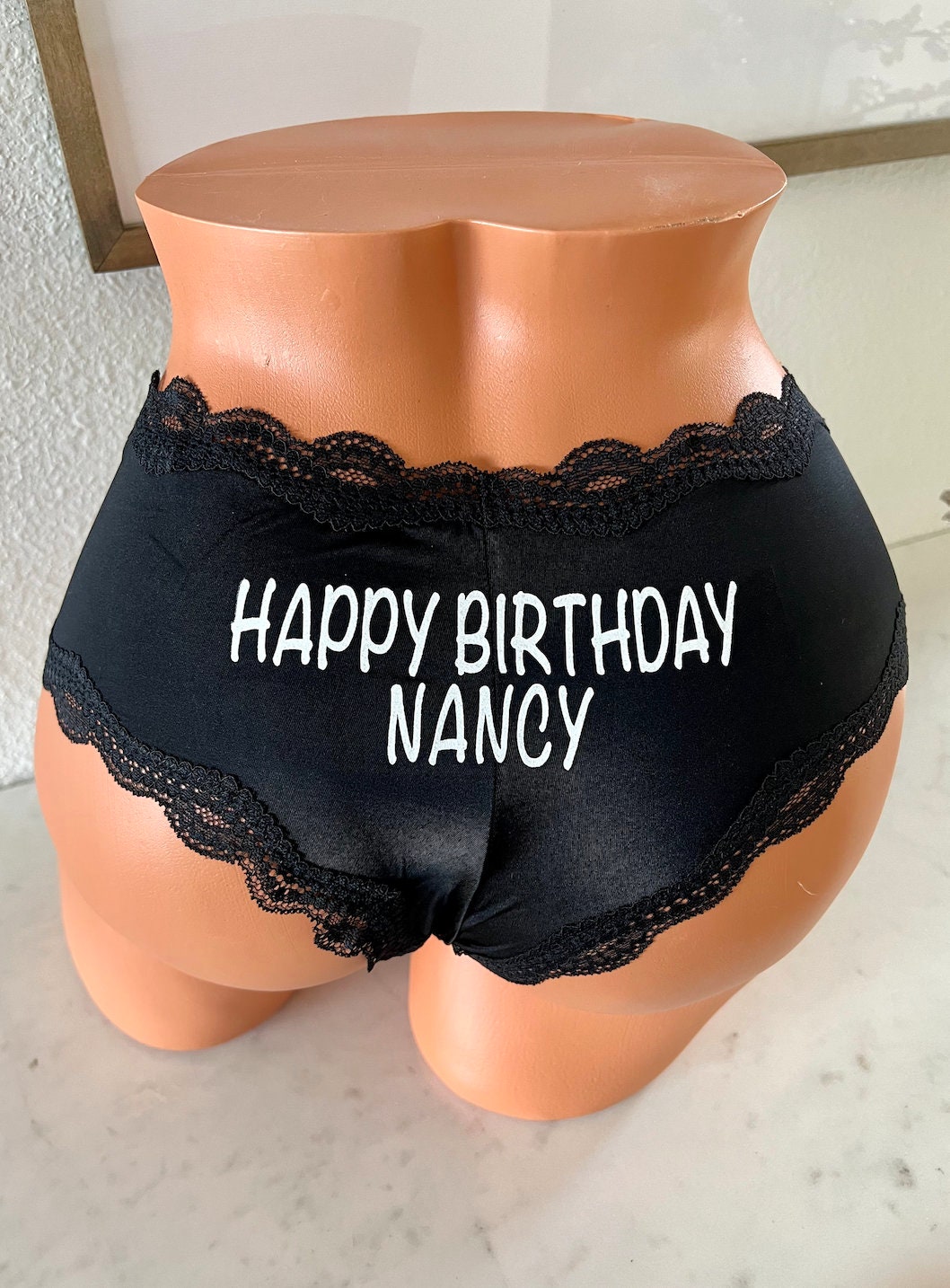 Papi's Playground Personalized Black Panties at personalizeApanty.com