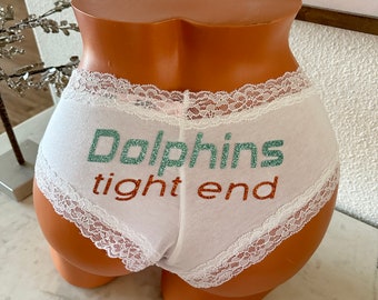 Tight End Personalized Underwear, Brand Victoria Secret Cheeky Panties, FAST SHIPPING, Football Good Luck Panties, Gift for Him or Her