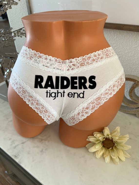 Tight End White Victoria Secret All Cotton Cheeky Panty FAST SHIPPING  Football Panties Holiday Gift Stocking Stuffer Idea 