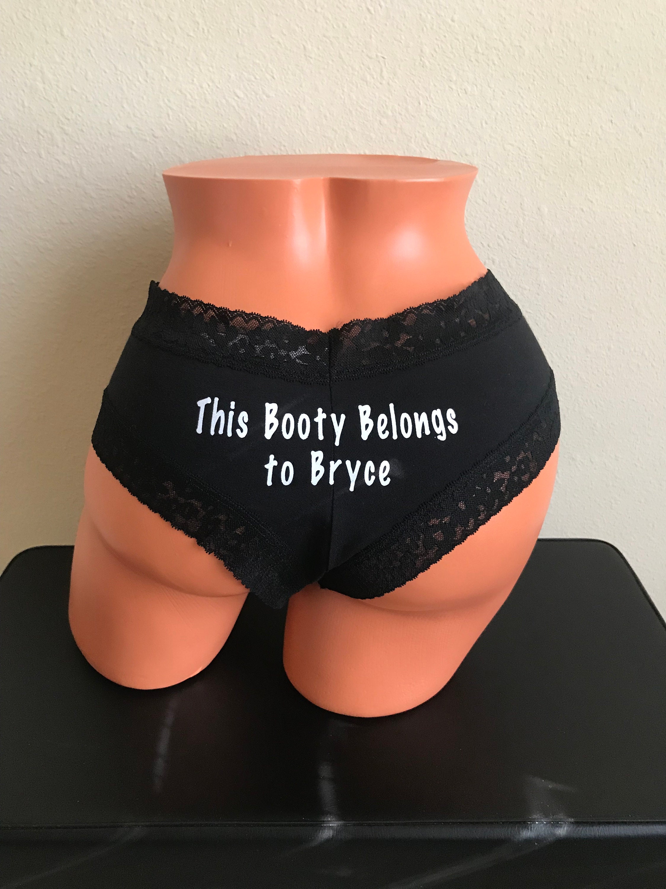 Personalize a Victoria Secret Black Cheeky Panty - This Booty