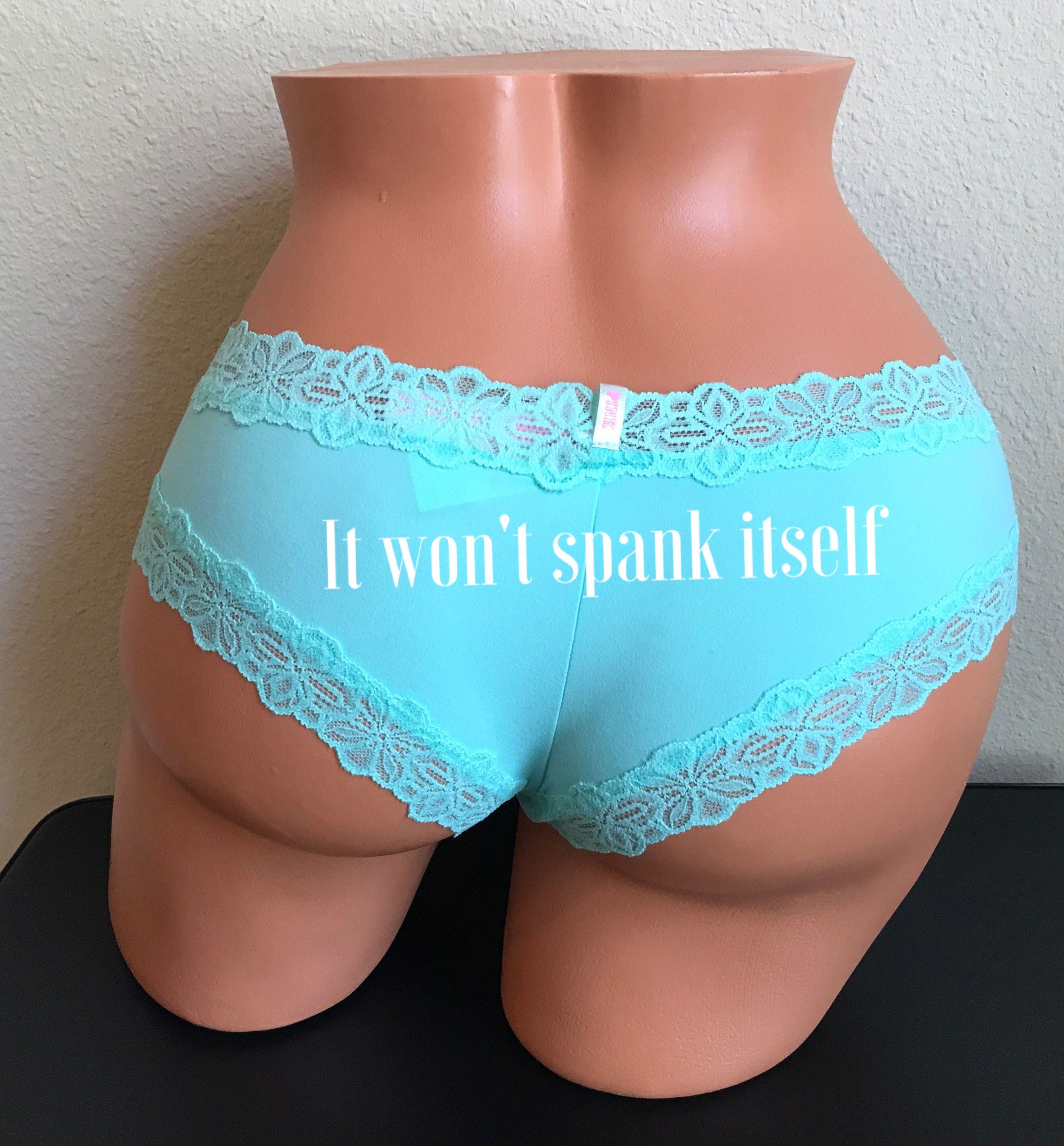 Mint green cotton Victoria Secret Personalized Panties Size Medium