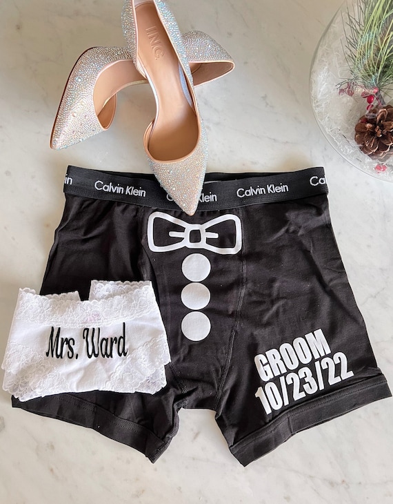 Buy Mr and Mrs Couples Matching Personalized Underwear FAST & FREE SHIPPING  Personalize Your Own Authentic Calvin Klein and Victoria Secret Online in  India 