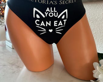 All you can eat black thong panty