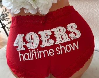 Red Victoria Secret Cheeky Panty, Football Panties