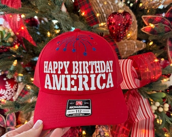 Personalized Red Trucker Hat, Richardson 112, MAGA