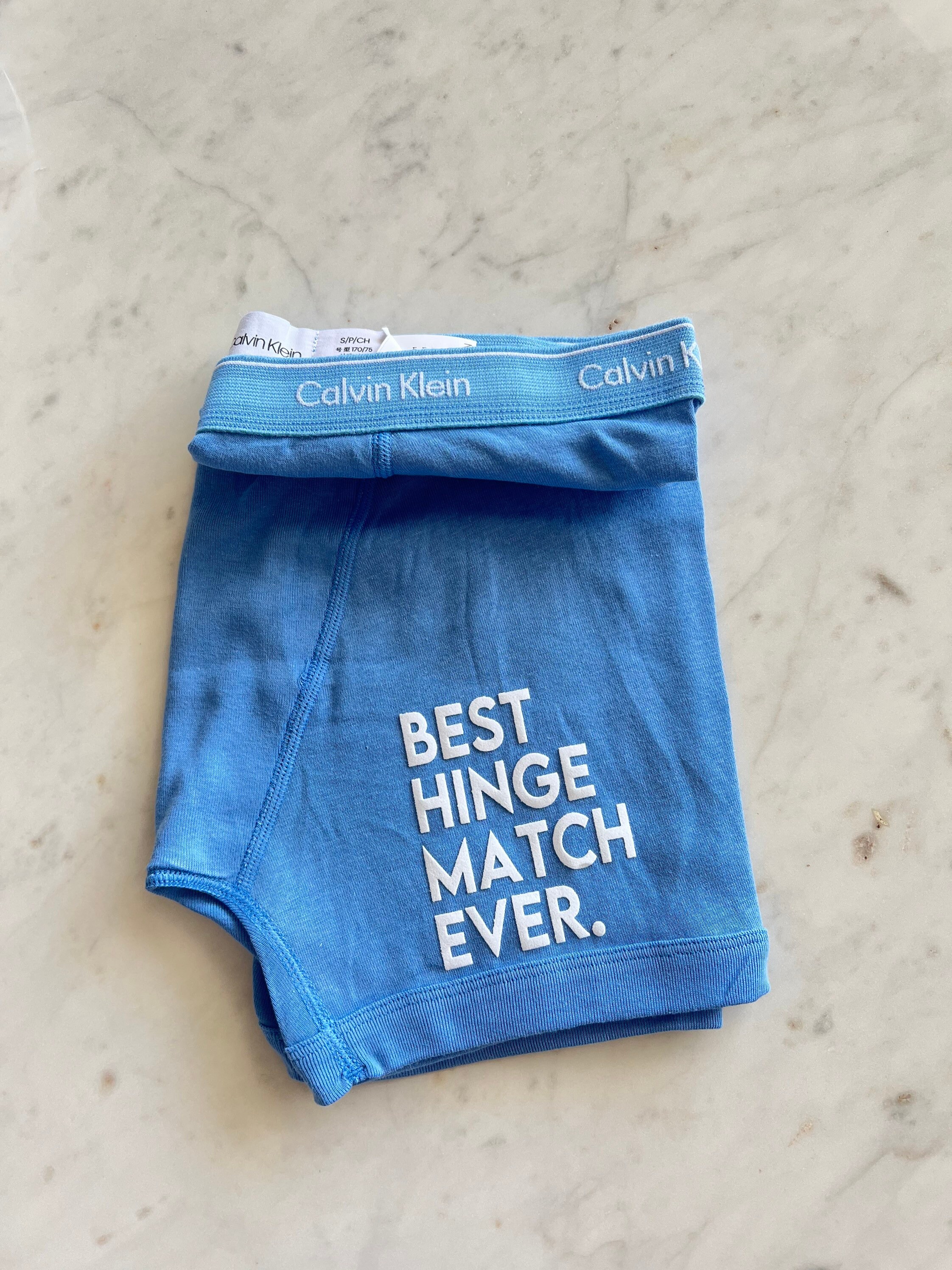 Personalize Your Own Light Blue Calvin Klein Boxer Briefs, FAST SHIPPING, Birthday Day, Gag Gift for Him